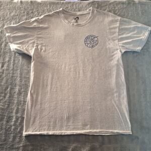 Vintage Clearwater Beach T-Shirt Short Sleeve Gray Cotton Size Large Double-Side